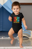 Body Builder BaskılıSiyah  Bebek Body - Zıbın
