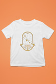 Boğa Burcu Baskılı Beyaz Unisex Beyaz Çocuk Tişört - Tshirt
