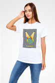 Boğa Burcu Unisex Baskılı Beyaz Tişört - Tshirt