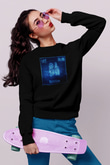 Bohrium Atom Numarası Baskılı Unisex Siyah Sweatshirt