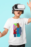 Bojack Horseman Baskılı Beyaz Unisex Beyaz Çocuk Tişört - Tshirt