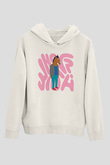 Bojack Horseman Baskılı Beyaz Unisex Hoodie