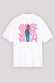 Bojack Horseman Baskılı Beyaz Unisex Oversize Tişört - Tshirt