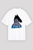 Bojack Horseman Baskılı Beyaz Unisex Oversize Tişört - Tshirt