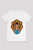 Bojack Horseman Baskılı Beyaz Unisex V Yaka Tişört - Tshirt