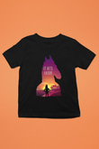 Bojack Horseman Baskılı Unisex Siyah Çocuk Tişört - Tshirt