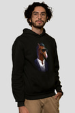 Bojack Horseman Baskılı Unisex Siyah Kapüşonlu Sweatshirt