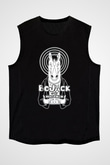 Bojack Horseman Baskılı Unisex Siyah Kolsuz Tişört - Tshirt