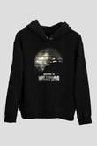 Bojack Horseman Baskılı Unisex Siyah Kapüşonlu Sweatshirt