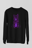 Bojack Horseman Baskılı Unisex Siyah Sweatshirt