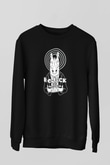Bojack Horseman Baskılı Unisex Siyah Sweatshirt