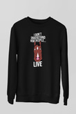 Bojack Horseman Baskılı Unisex Siyah Sweatshirt