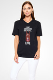 Bojack Horseman Baskılı Unisex Siyah V Yaka Tişört - Tshirt
