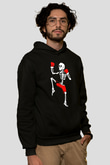 Boksçu İskeletSiyah  Unisex Hoodie