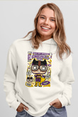 Bombshells Baskılı Unisex Beyaz Hoodie