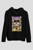 Bombshells Baskılı Unisex Siyah Hoodie