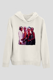 Boney M Baskılı Beyaz Unisex Kapüşonlu Sweatshirt