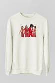 Boney M Baskılı Beyaz Unisex Sweatshirt