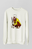 Boney M Baskılı Beyaz Unisex Sweatshirt