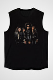 Boney M Baskılı Unisex Siyah Kolsuz Tişört - Tshirt