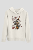 Borderlands Baskılı Beyaz Unisex Kapüşonlu Sweatshirt