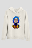Borderlands Baskılı Beyaz Unisex Kapüşonlu Sweatshirt