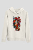 Borderlands Baskılı Beyaz Unisex Kapüşonlu Sweatshirt