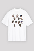 Borderlands Baskılı Beyaz Unisex Oversize Tişört - Tshirt