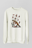 Borderlands Baskılı Beyaz Unisex Sweatshirt