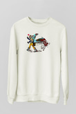 Borderlands Baskılı Beyaz Unisex Sweatshirt