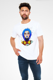 Borderlands Baskılı Unisex Beyaz Tişört - Tshirt