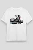 Borderlands Baskılı Unisex Beyaz Tişört - Tshirt