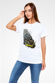 Borderlands Baskılı Unisex Beyaz Tişört - Tshirt