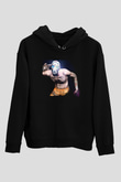 Borderlands Baskılı Unisex Siyah Kapüşonlu Sweatshirt