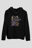 Borderlands Baskılı Unisex Siyah Kapüşonlu Sweatshirt