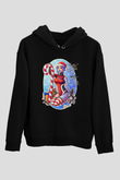 Borderlands Baskılı Unisex Siyah Kapüşonlu Sweatshirt