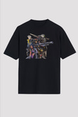 Borderlands Baskılı Unisex Siyah Oversize Tişört - Tshirt