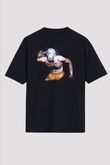Borderlands Baskılı Unisex Siyah Oversize Tişört - Tshirt