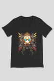 Borderlands Baskılı Unisex Siyah V Yaka Tişört - Tshirt