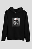 Borgore Baskılı Unisex Siyah Hoodie