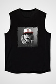 Borgore Baskılı Unisex Siyah Kolsuz Tişört