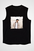 Borgore Baskılı Unisex Siyah Kolsuz Tişört