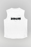 Borgore Beyaz Unisex Kolsuz Tişört
