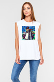 Borgore Beyaz Unisex Kolsuz Tişört