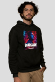 Borgore Siyah Unisex Kapüşonlu Sweatshirt