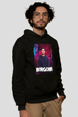 Borgore Siyah Unisex Kapüşonlu Sweatshirt