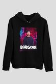 Borgore Siyah Unisex Kapüşonlu Sweatshirt