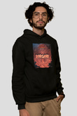 Borgore Siyah Unisex Kapüşonlu Sweatshirt