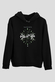 Borgore Siyah Unisex Kapüşonlu Sweatshirt