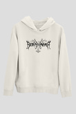Borknagar Baskılı Beyaz Unisex Kapüşonlu Sweatshirt